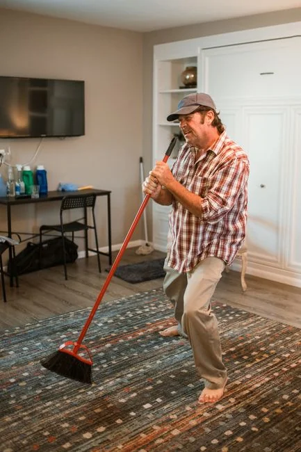 Colleagues engage with one another in a contemporary office environment, combining technology with workplace cleanliness.